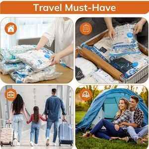 Vacuum Storage Bags - Blue and White travel bags